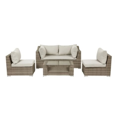 Rattan corner sofa b deals and q